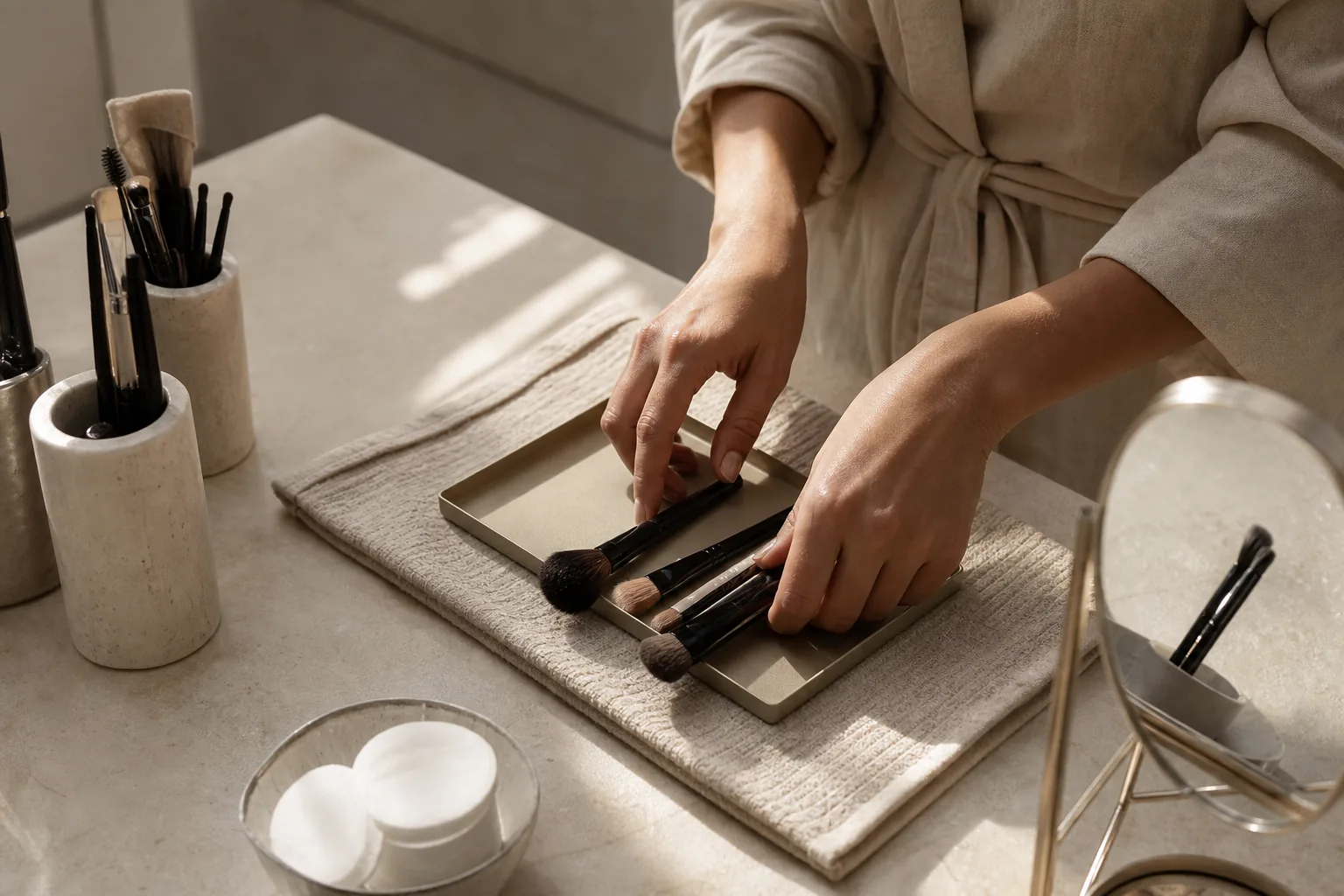Rendez-vous beauté dans un studio contemporain